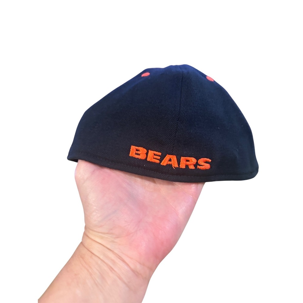 47 Brand Chicago Bears NFL Hat Navy Blue Orange Embroidered Fitted Cap OSS